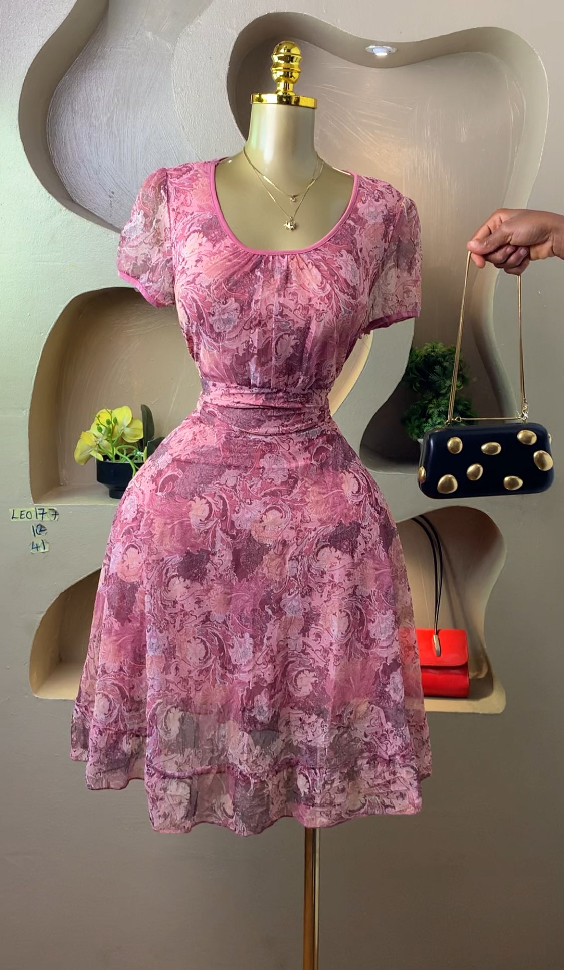 LEO177 FLORAL DRESS SIZE12 Length41