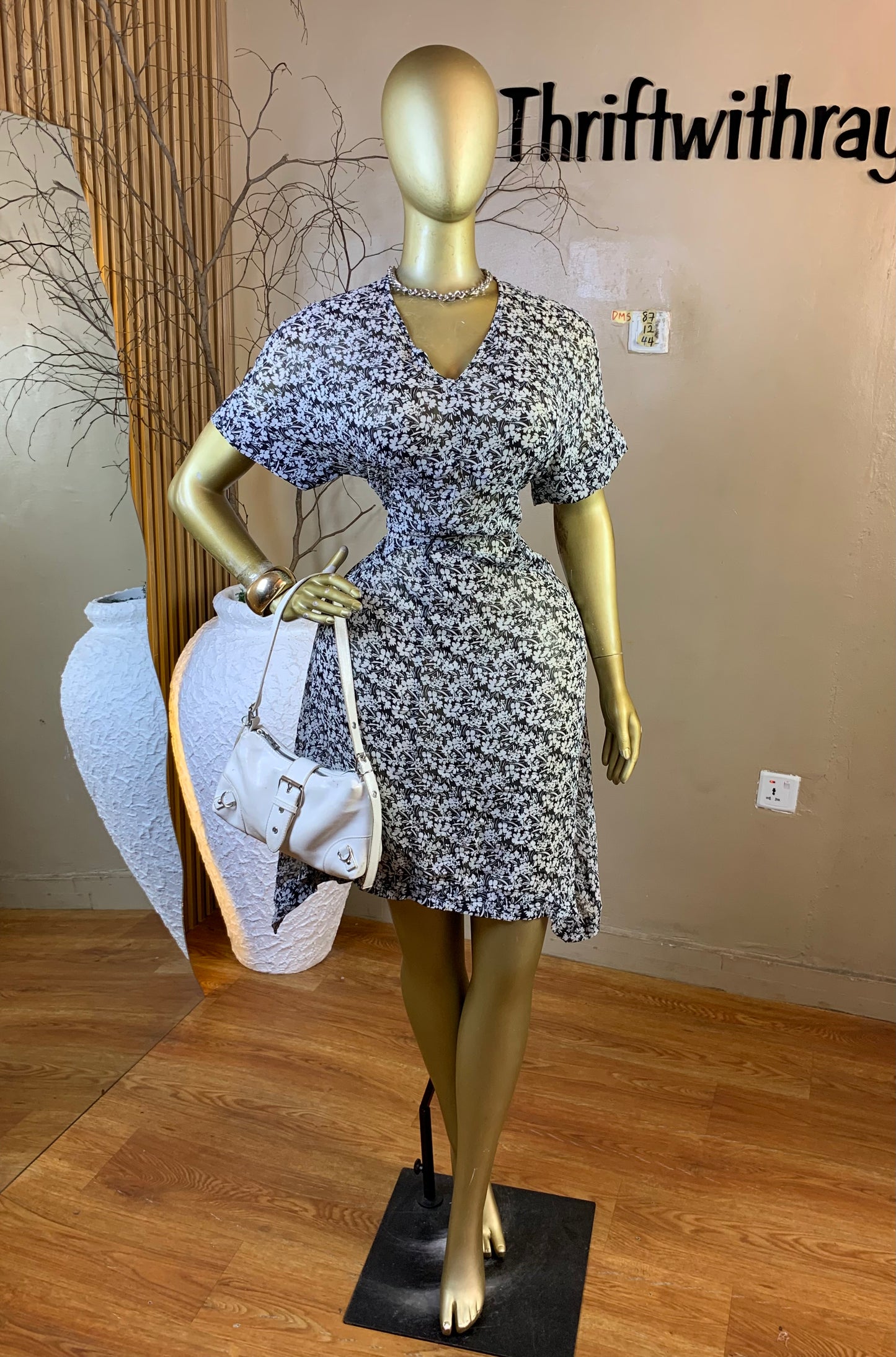 DAMSEL87 SIZE12 Length44 chiffon dress