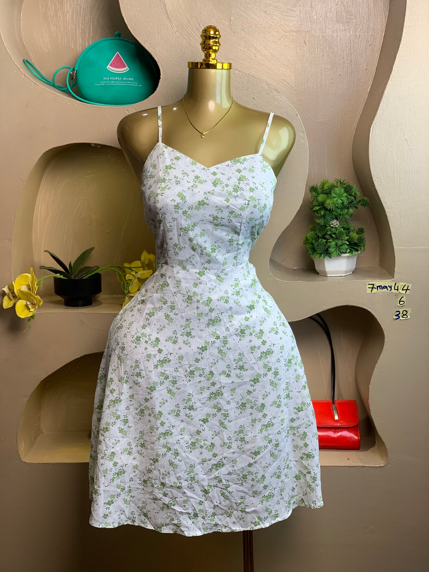 SIZE6 7MAY44 Length38 (white & Green)