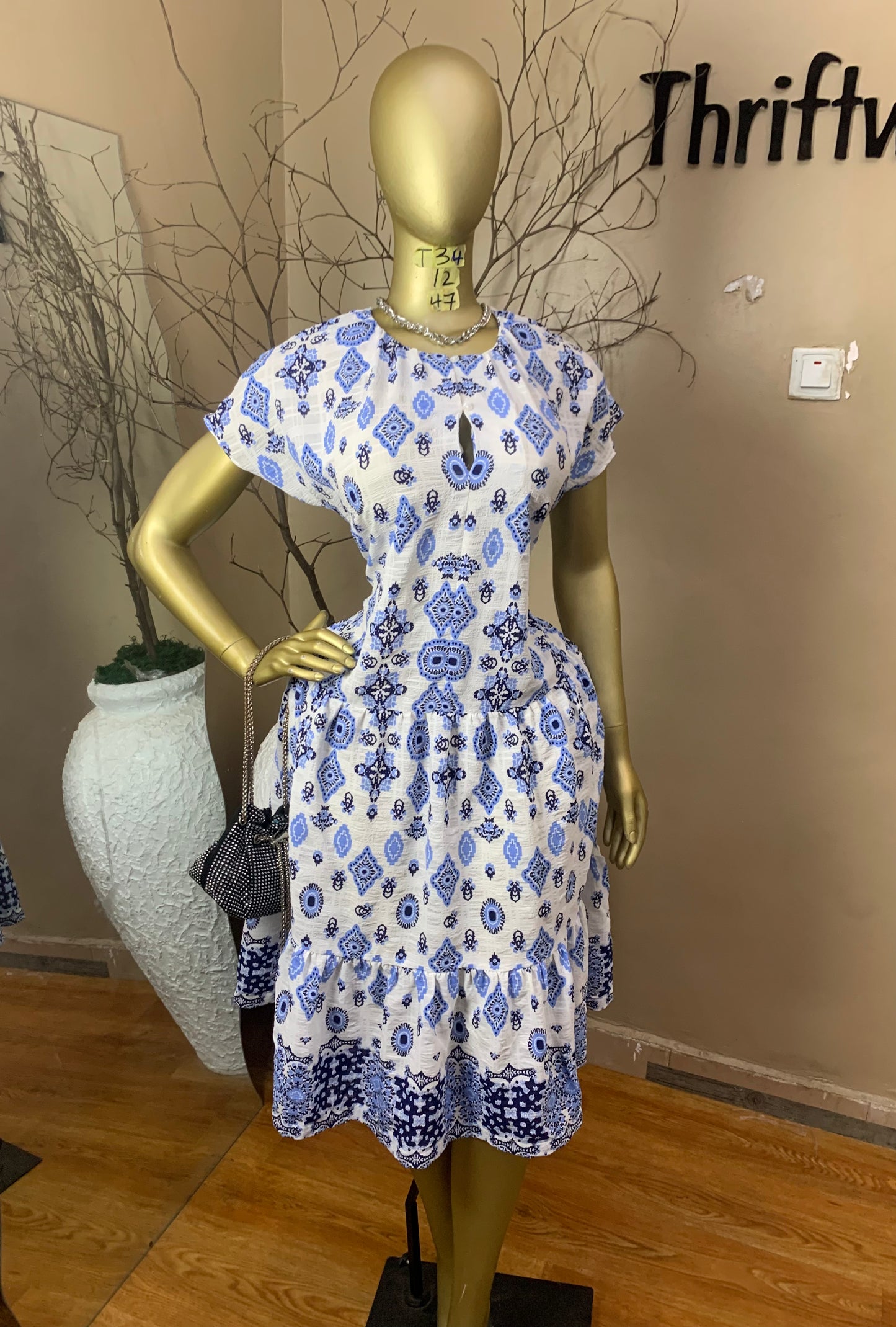 SIZE12 TT34 Length47)Free dress)