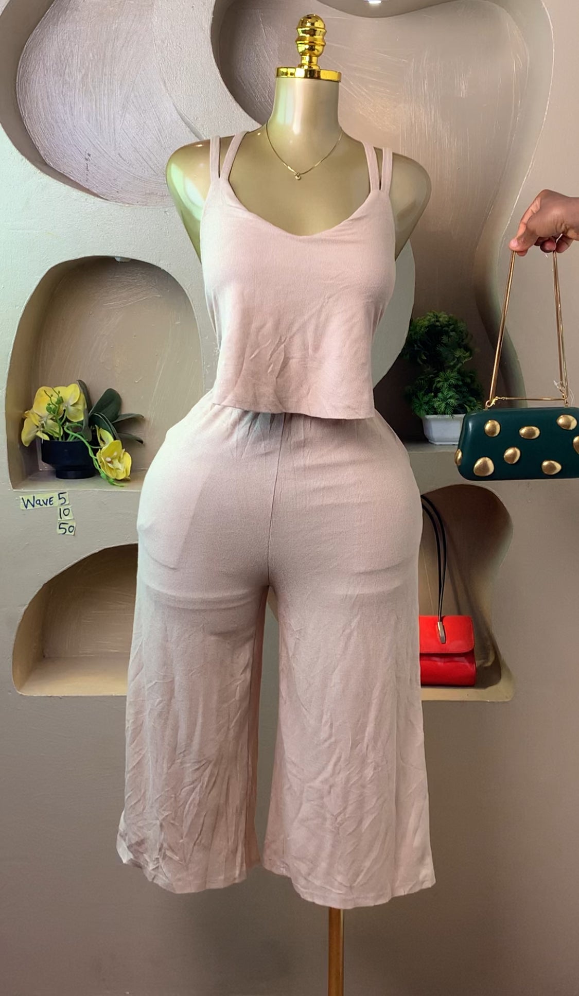 WAVE5 NUDE JUMPSUIT DRESS SIZE10 Length50