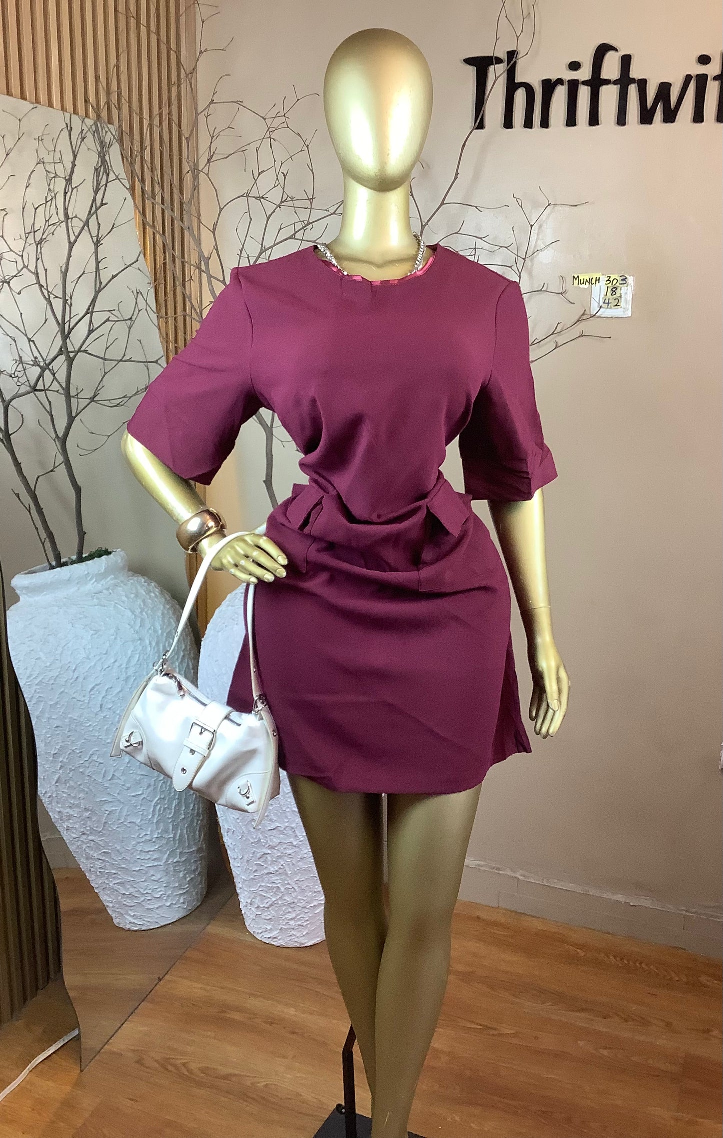 SIZE18 MUNCH303 Length42(Burgundy)