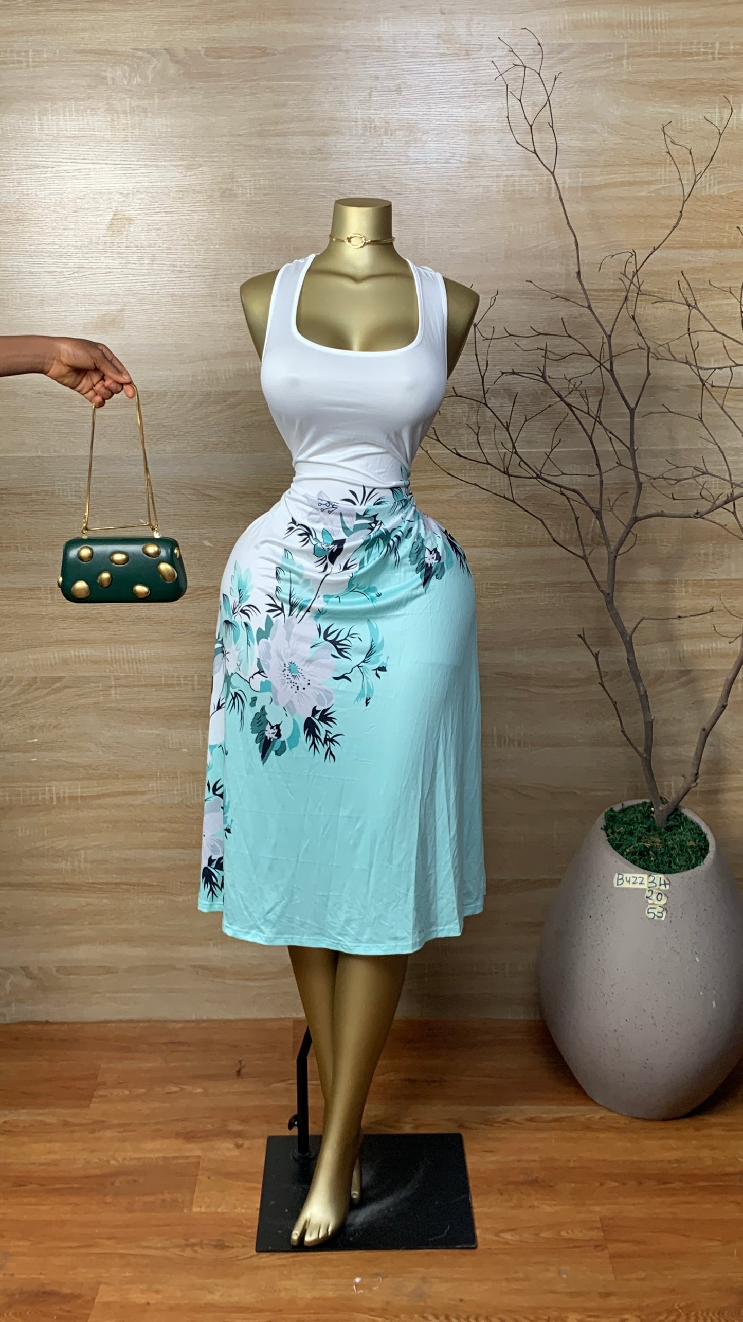SIZE20 BUZZ34 Floral DRESS Length53