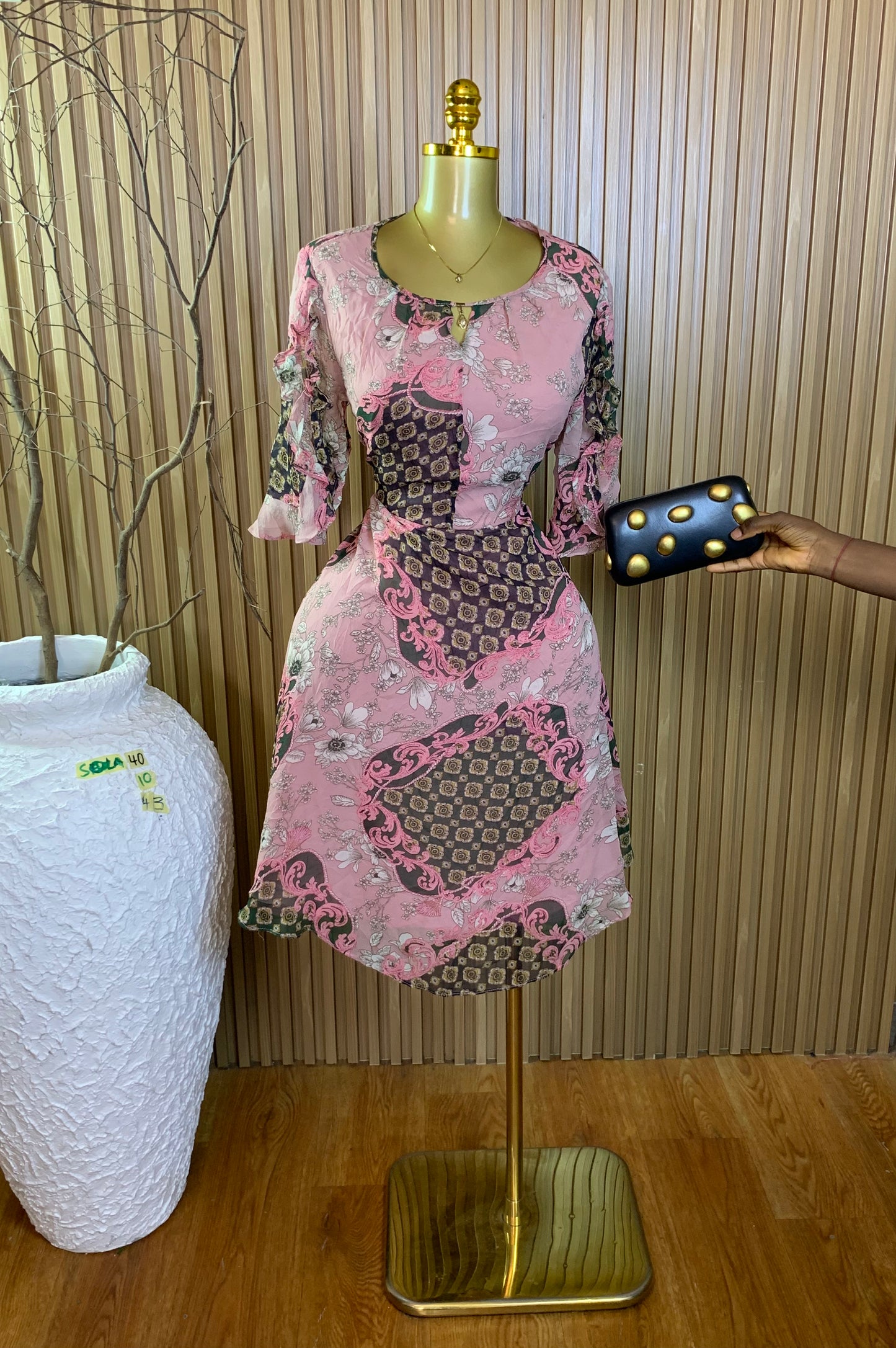 SOLA40 SIZE10 Length43 chiffon dress