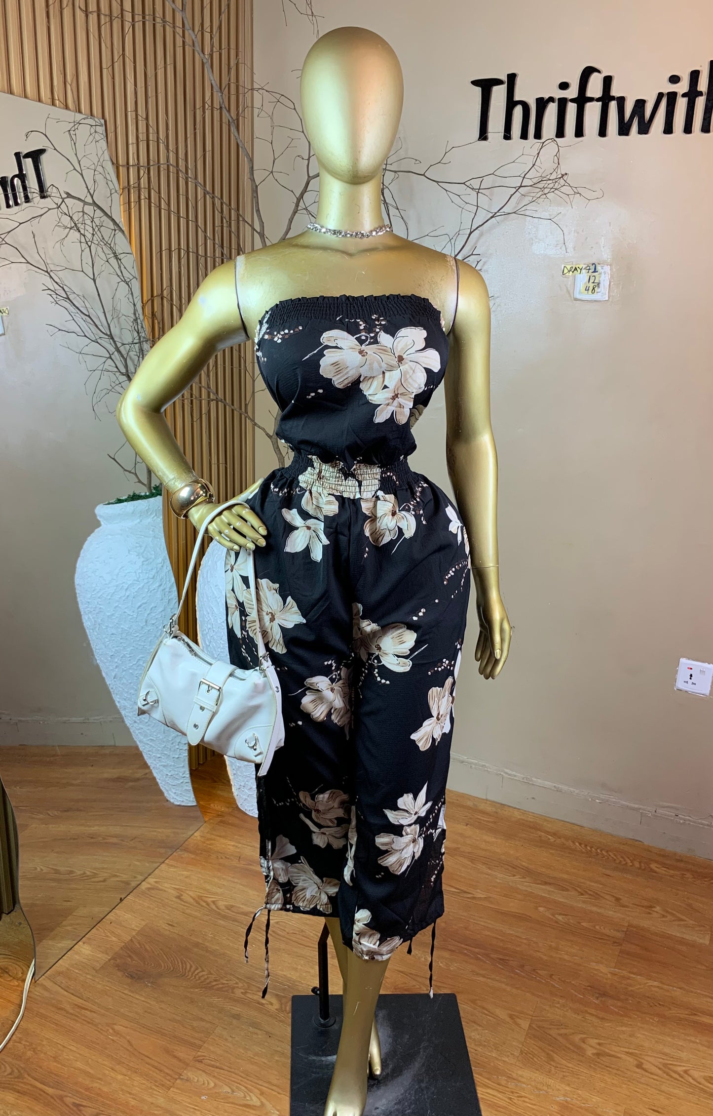 SIZE12 DRAY72 FLORAL JUMPSUIT Length48