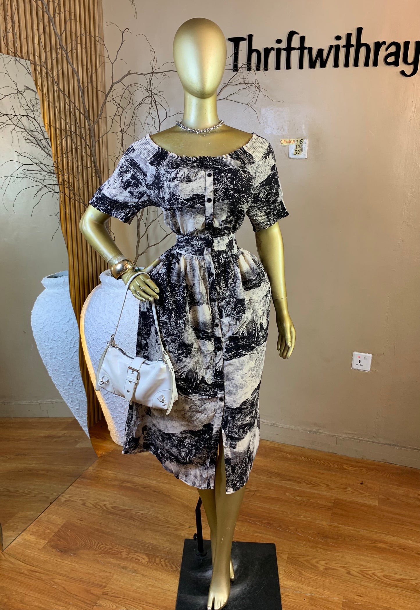 CRUNCH26 SIZE12 Length52 chiffon dress