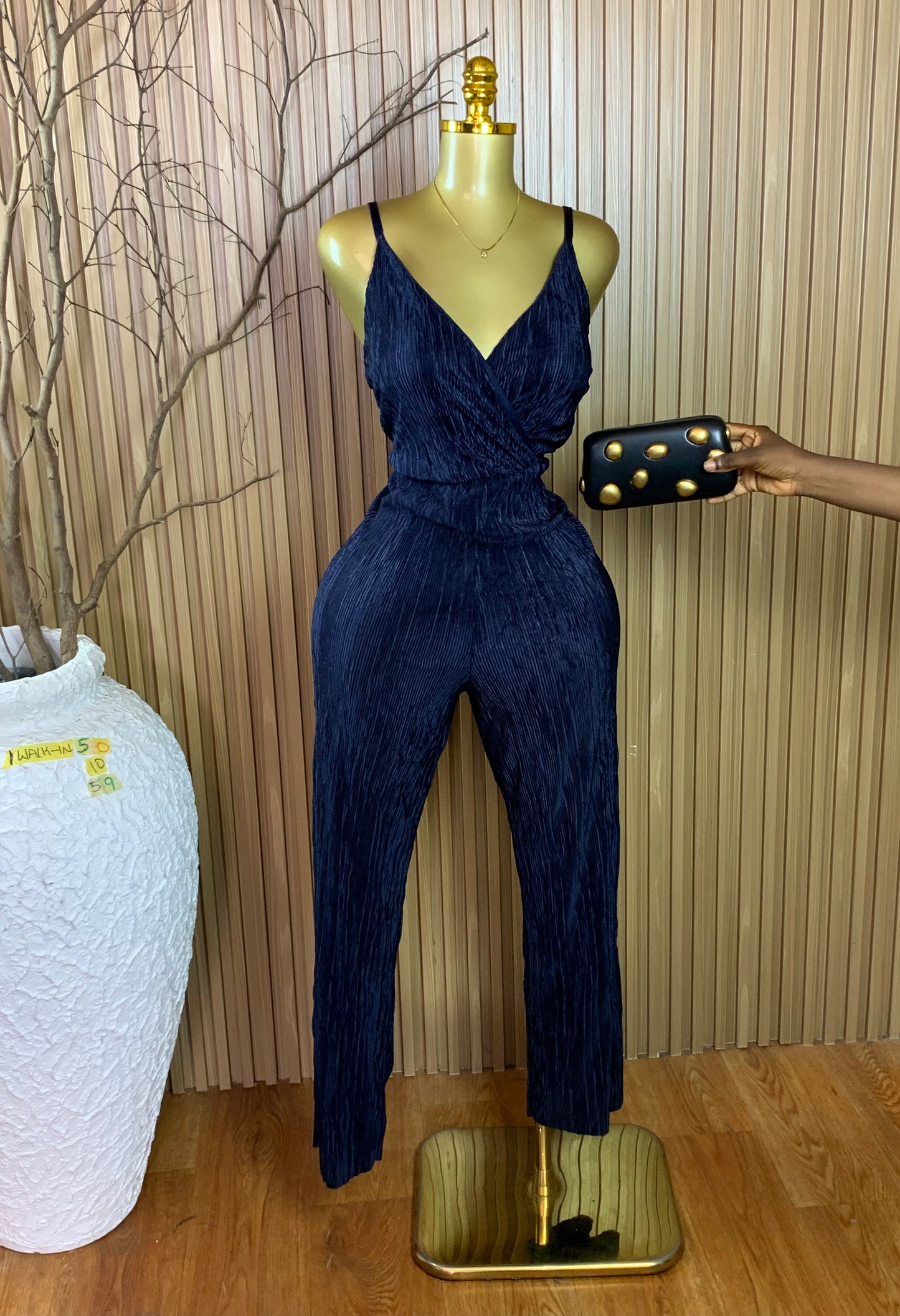 1WALK IN50 SIZE10 Length59 Navy blue jumpsuit