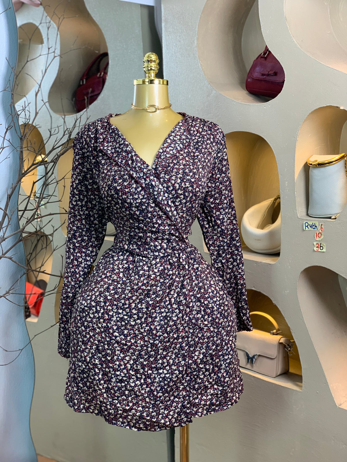 RUTH6 SIZE10 Floral DRESS Length36