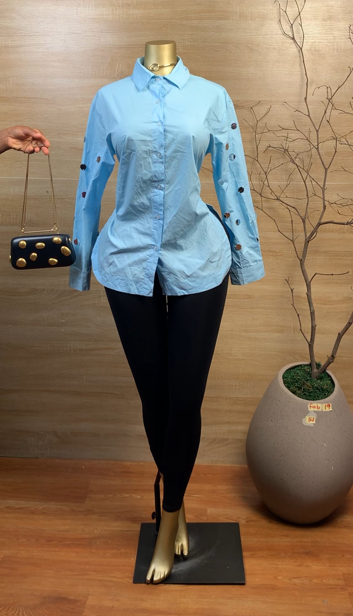 FAB19 SIZE14 Blue shirt