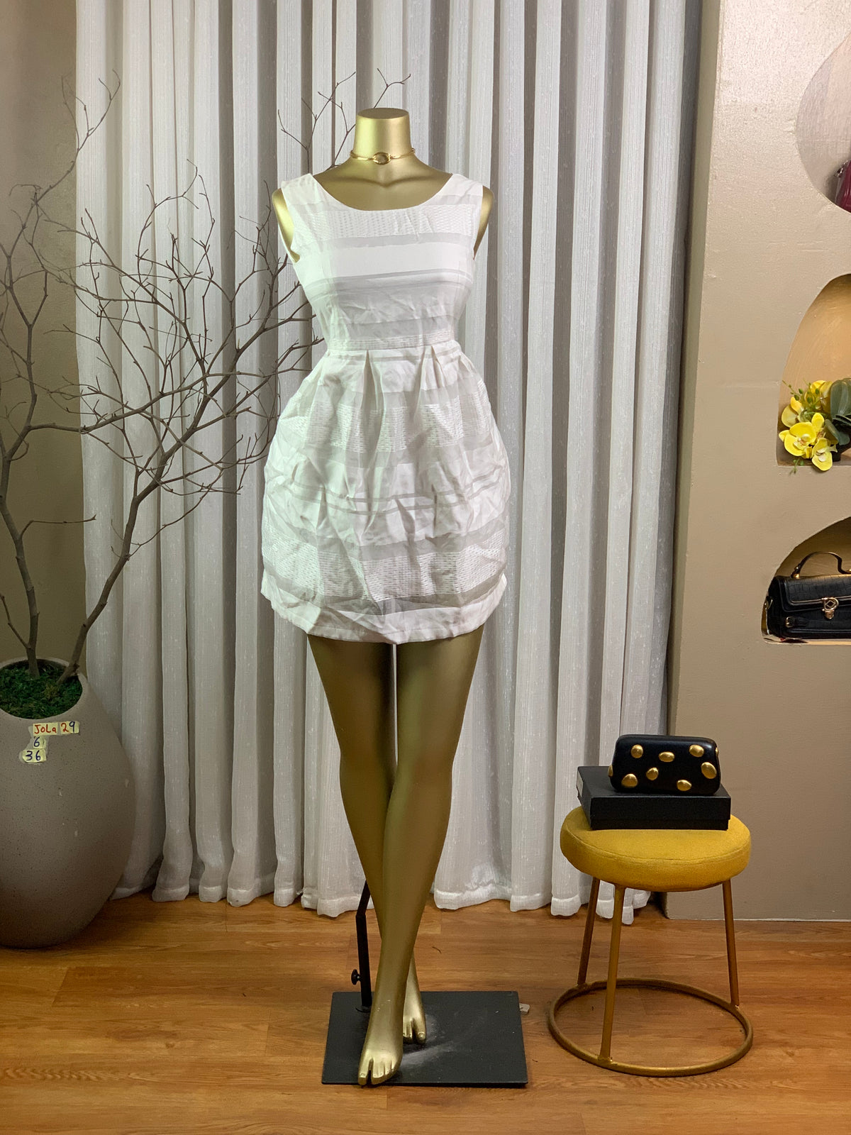 JOLA29 SIZE6 White DRESS Length36