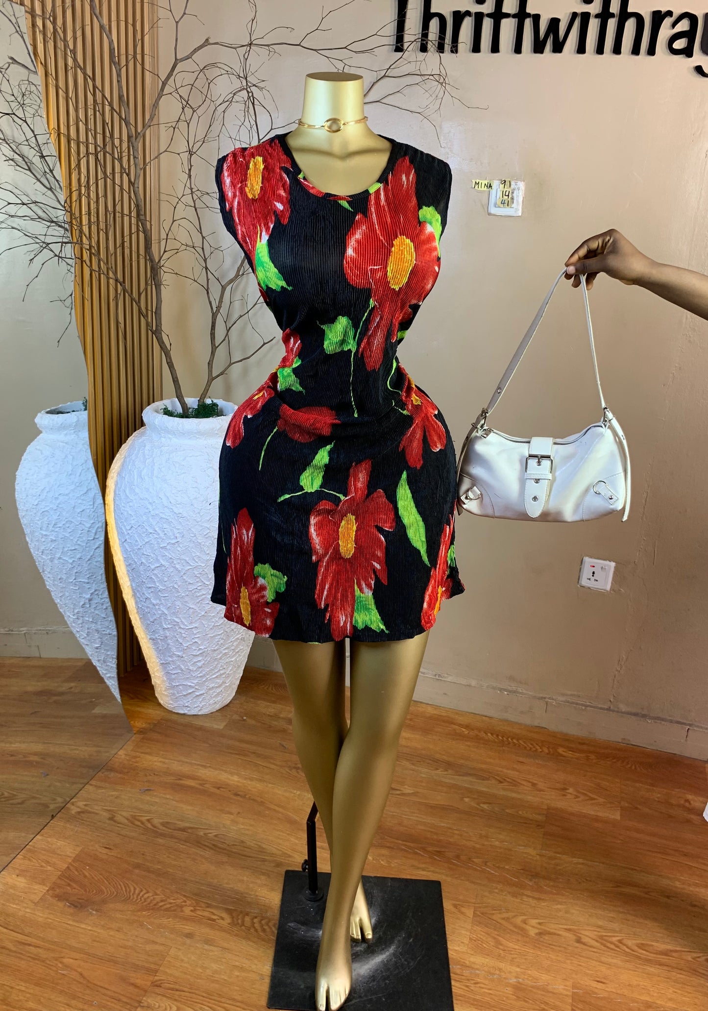 MINA14 SIZE91 floral dress