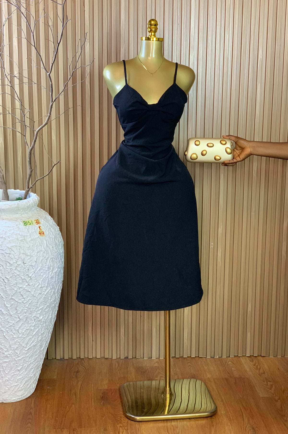 BISI32 SIZE8 Length47 black dress