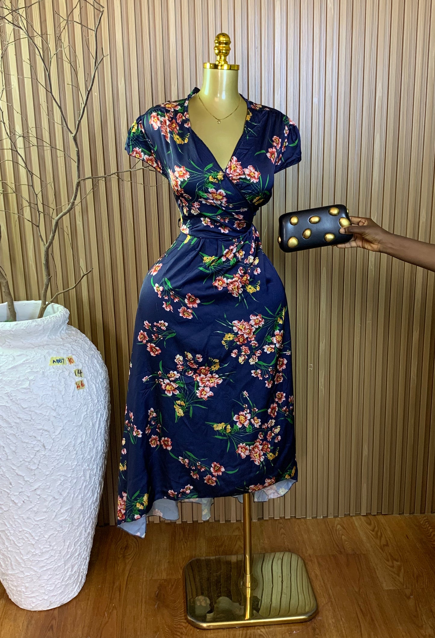 ABBY10 SIZE14 Length46 floral dress