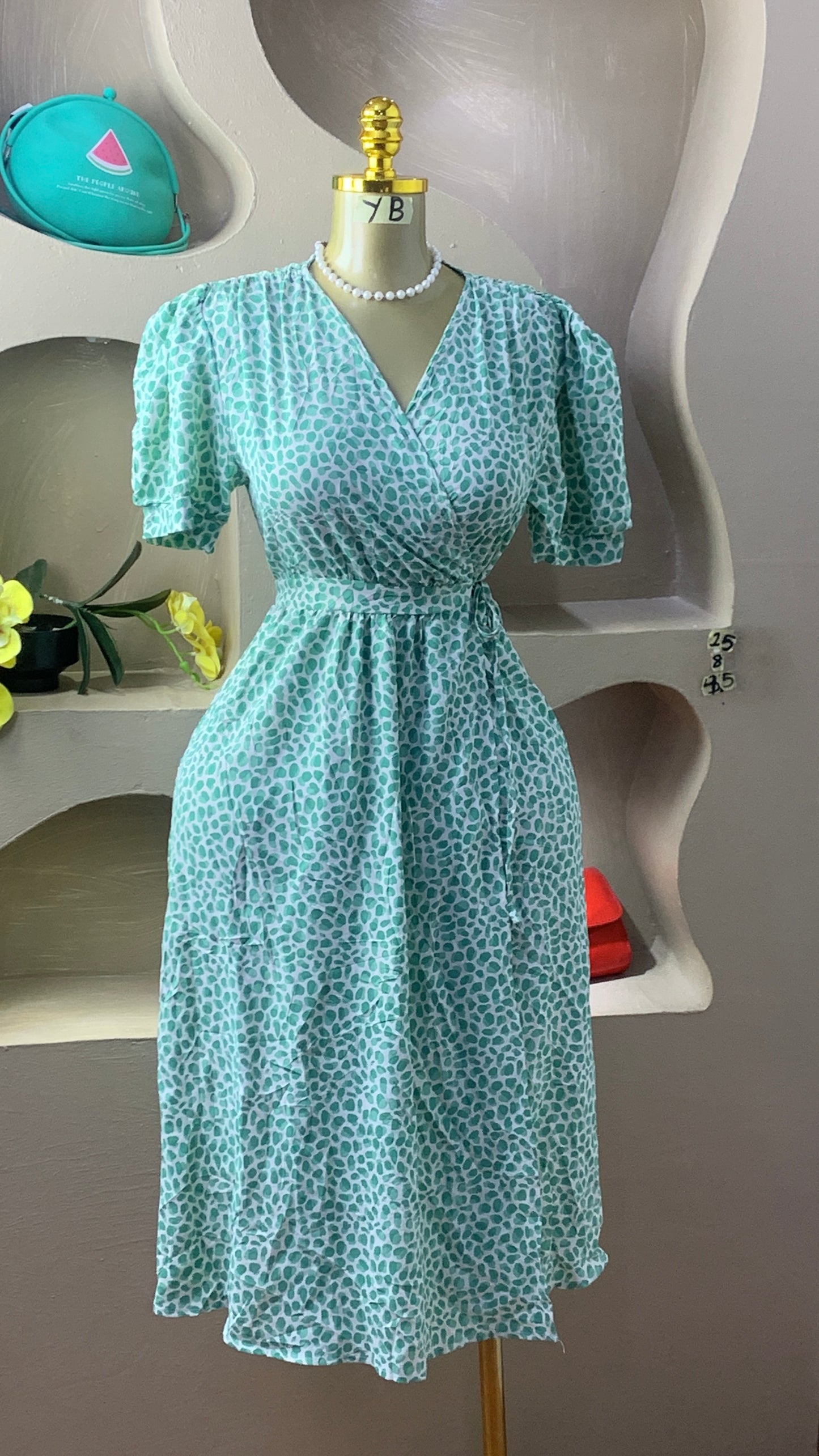 SIZE8 YB25 Length44(wrap dress)