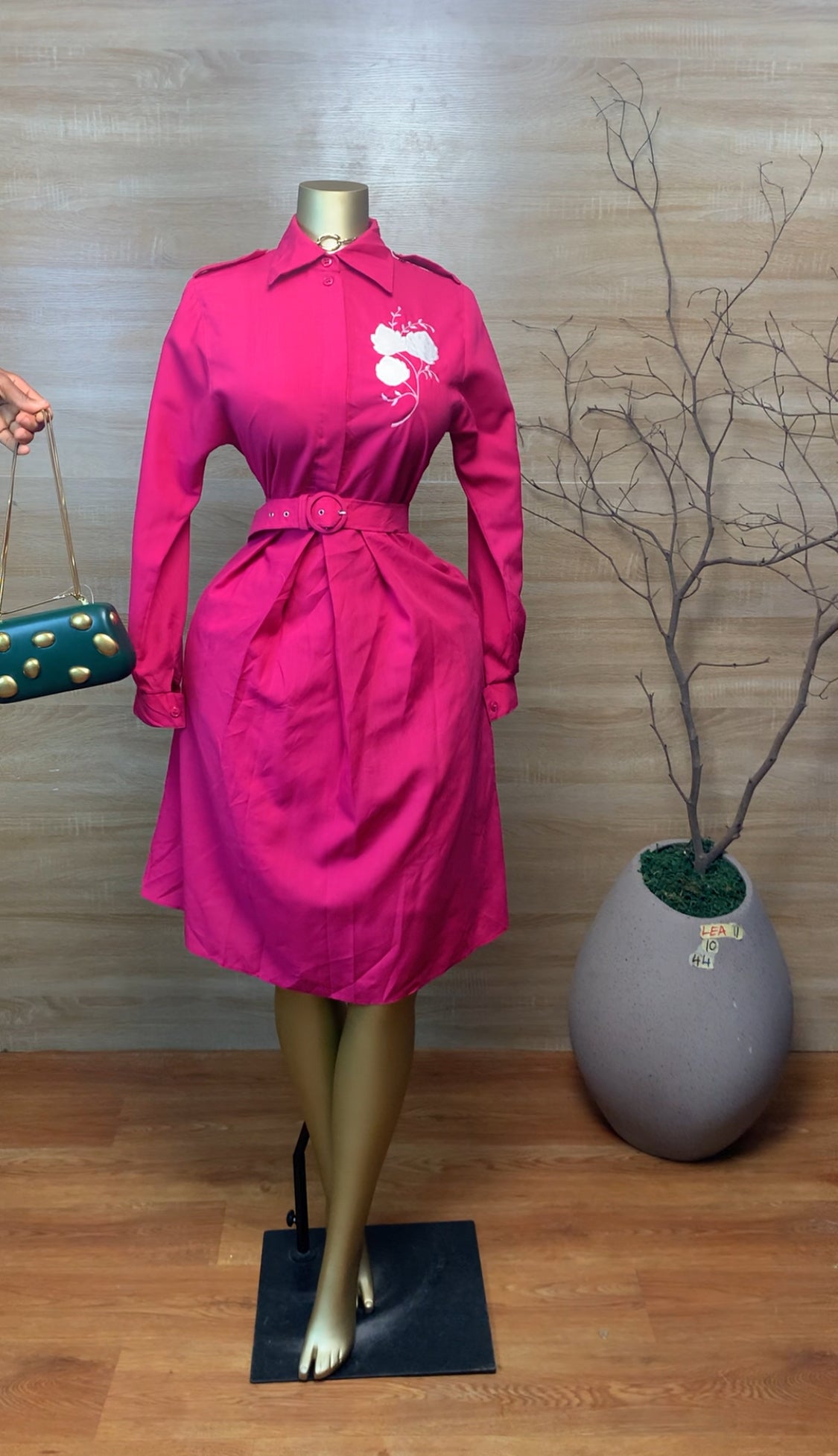 LEA11 SIZE10 Pink corporate DRESS Length44