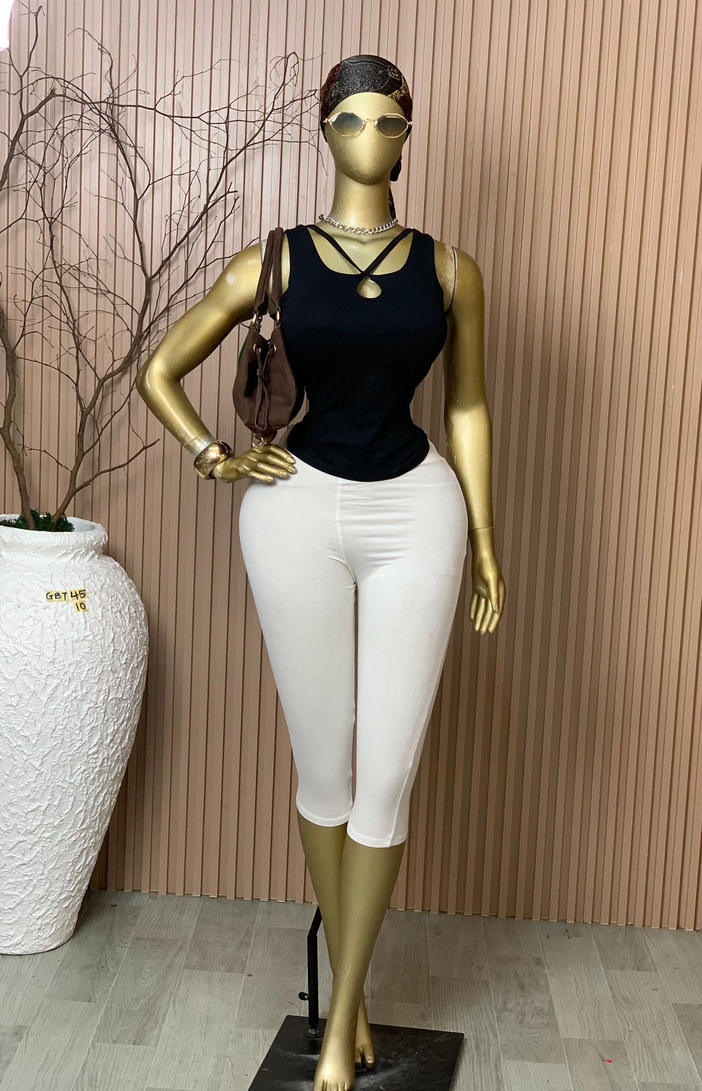 SIZE10 GLAMOUR BASIC TOP45 BLACK