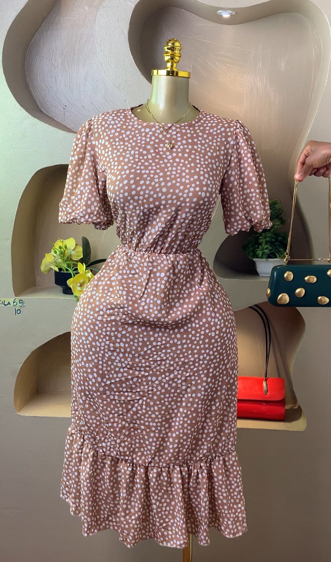 ZILA65 POLKA DOTS DRESS SIZE10