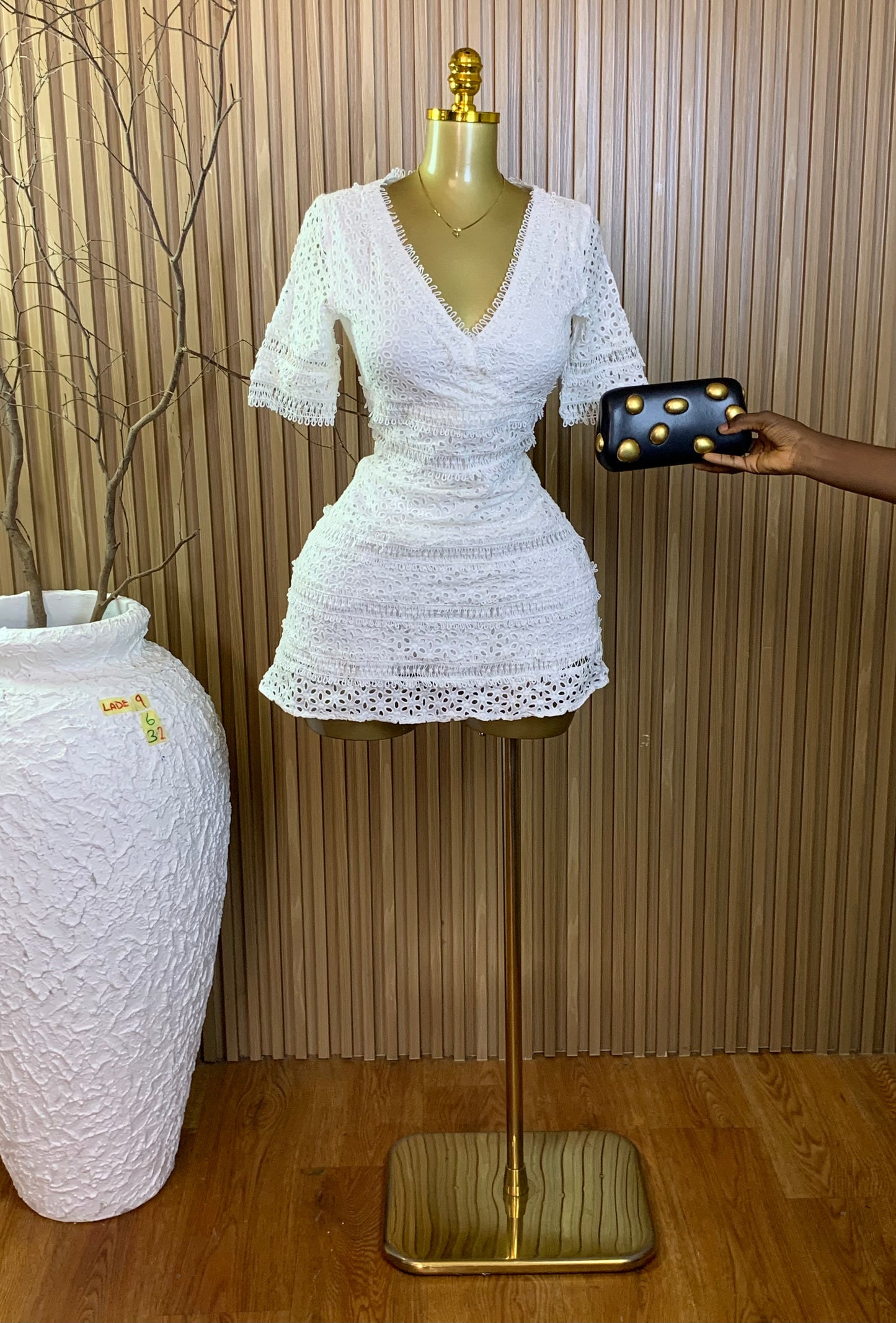 LADE9 SIZE6 Length32 white dress