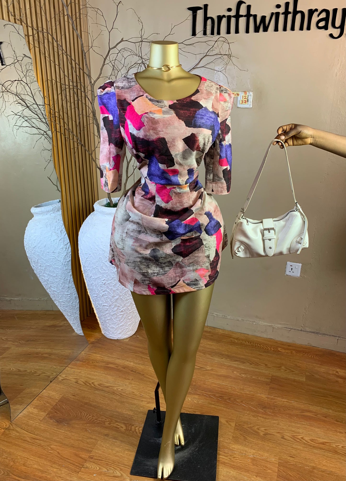 TOYO8 SIZE12 Length37 multi color dress