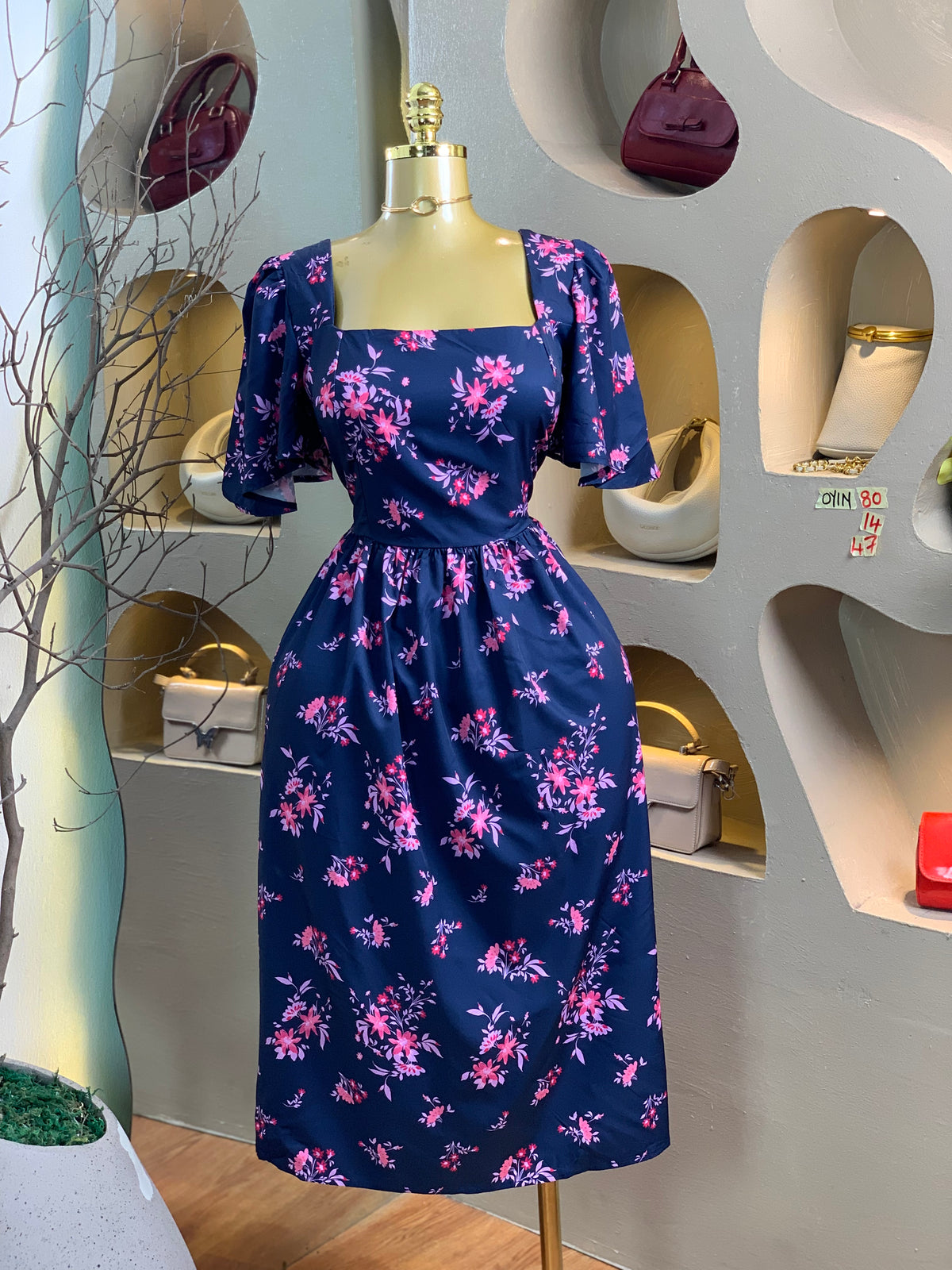 OYIN80 SIZE14 floral DRESS Length47