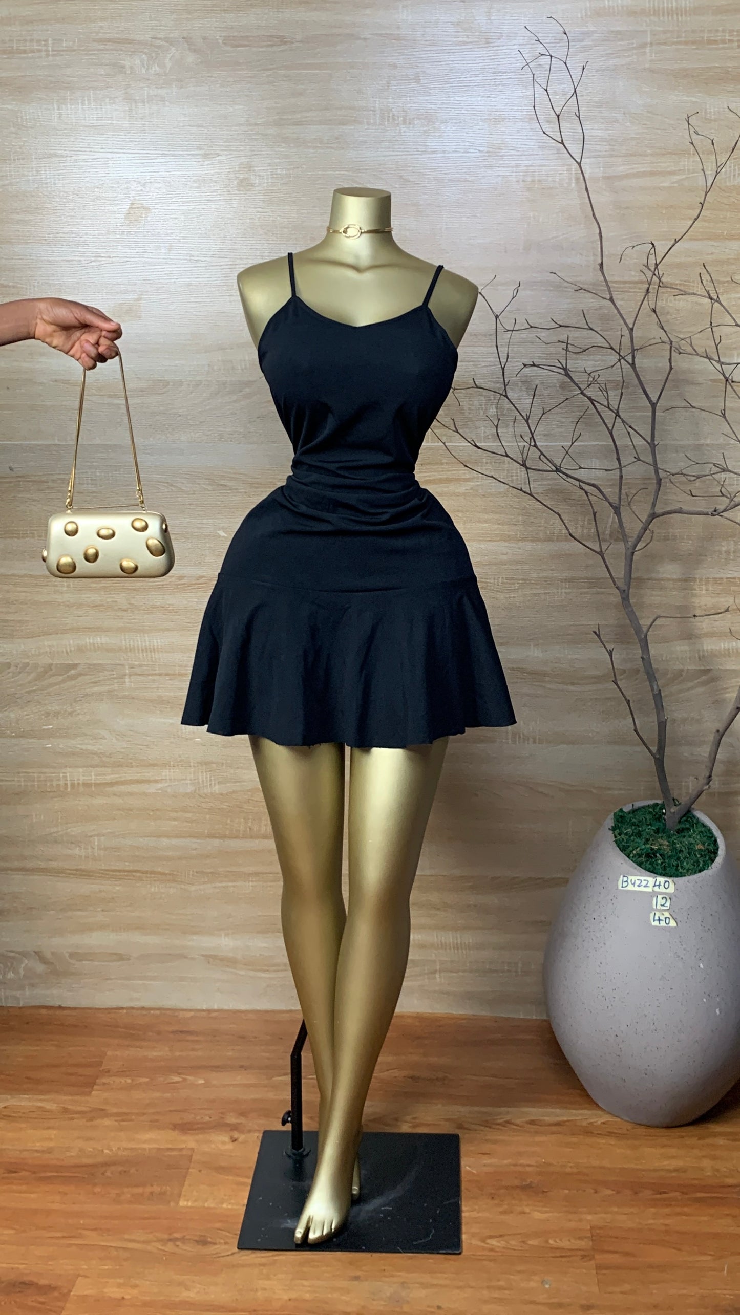 SIZE12 BUZZ40 Black DRESS Length40