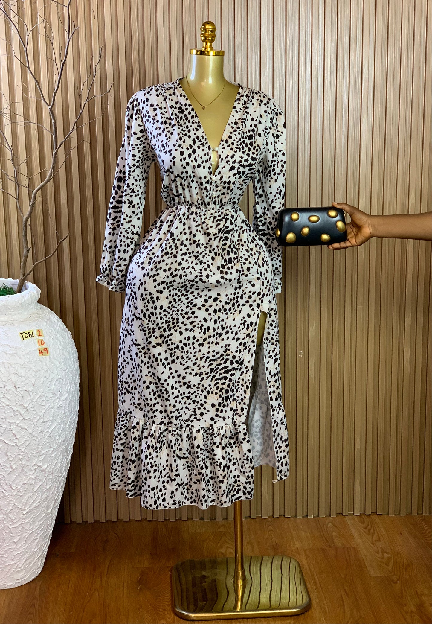TOBI2 SIZE10 Length49 dress one button off