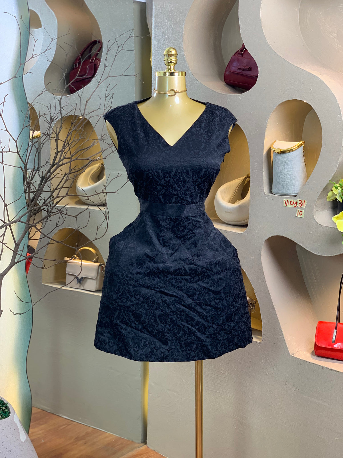 VICKY31 SIZE10 Black DRESS