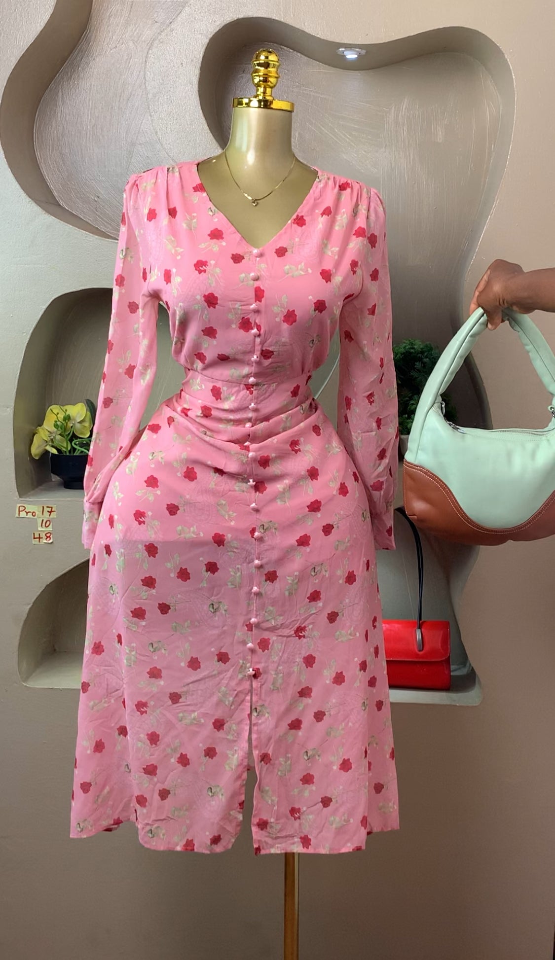 PRO17 SIZE10 Floral DRESS Length48