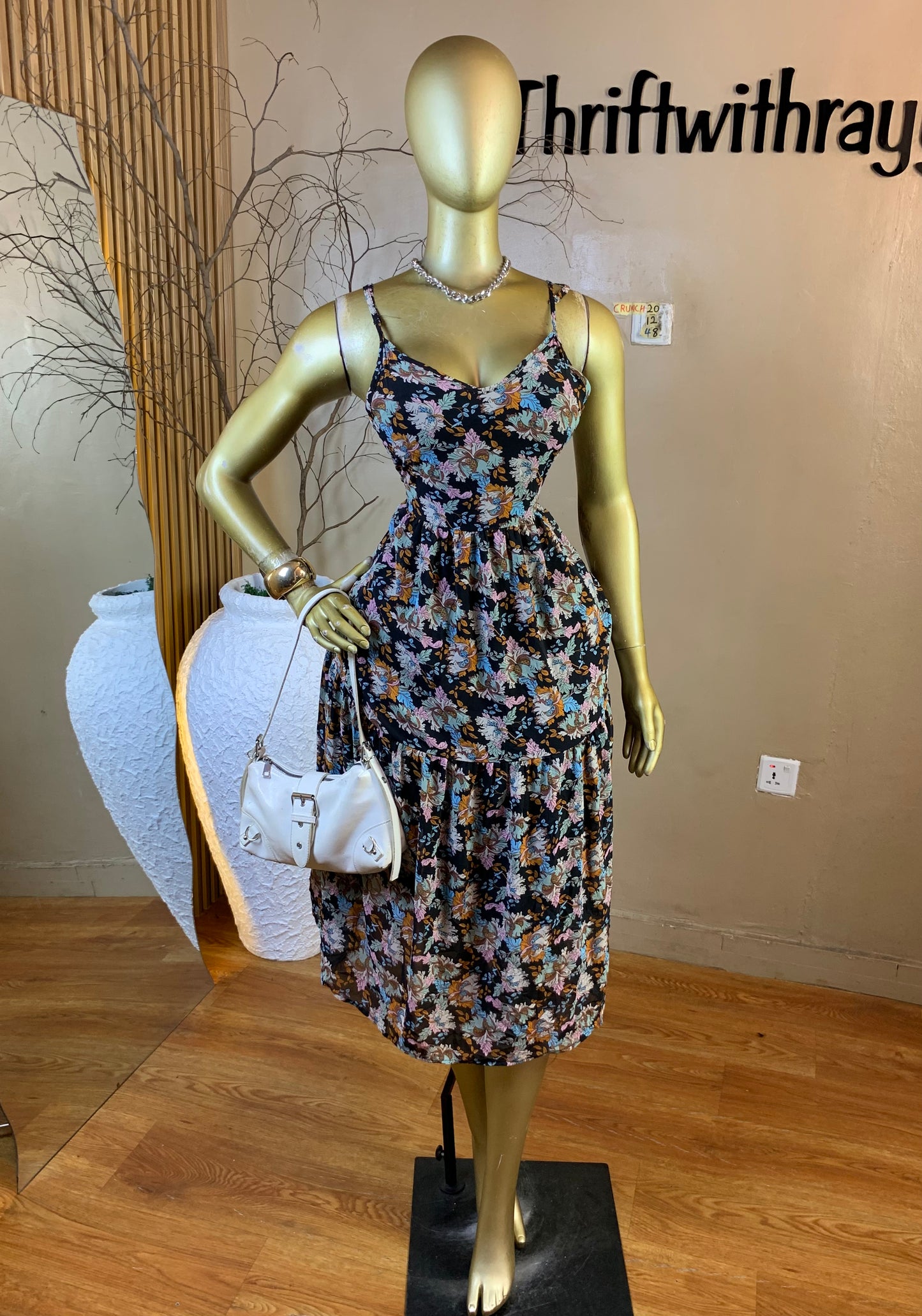 CRUNCH20 SIZE12 Length48 chiffon dress
