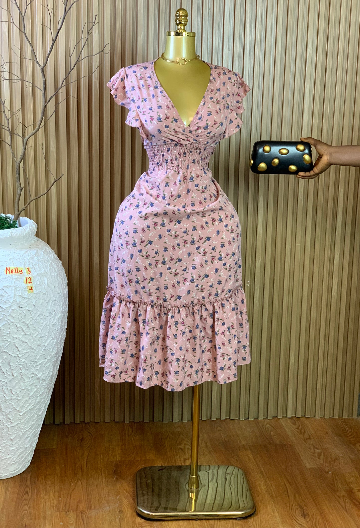 NELLY3 SIZE12 Length44 floral dress