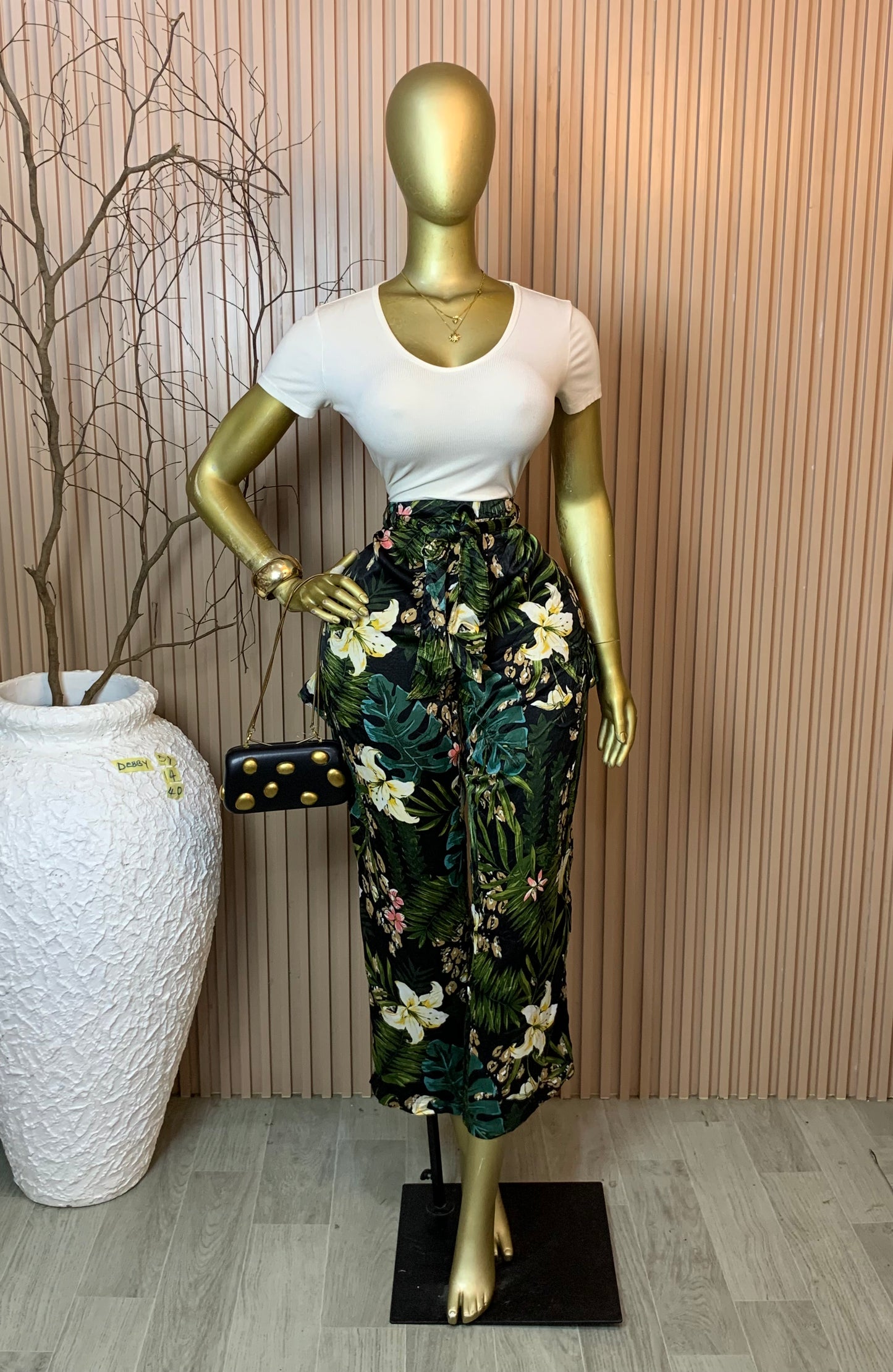 DEBBY51 SIZE14 Length40 Floral pant only
