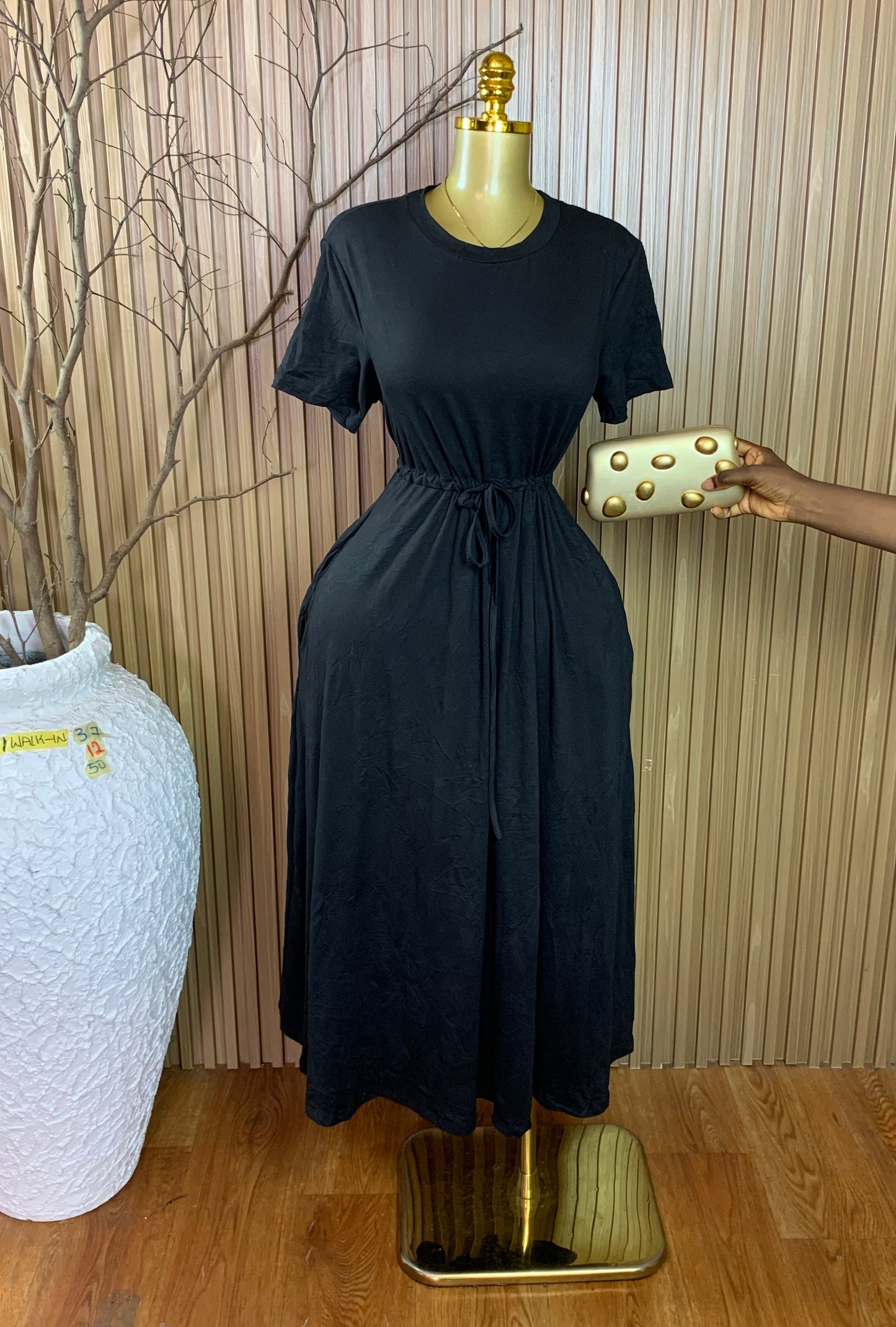 1WALK-IN37 SIZE12 Length50 Black dress