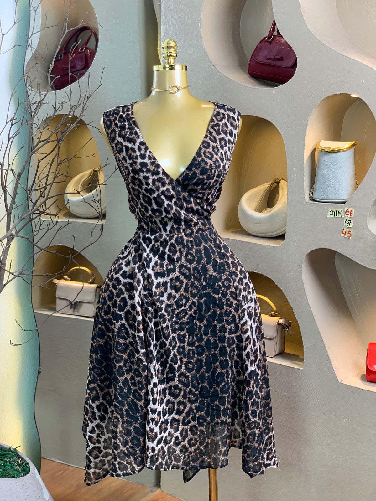 OYIN66 SIZE18 Animal print DRESS Length45
