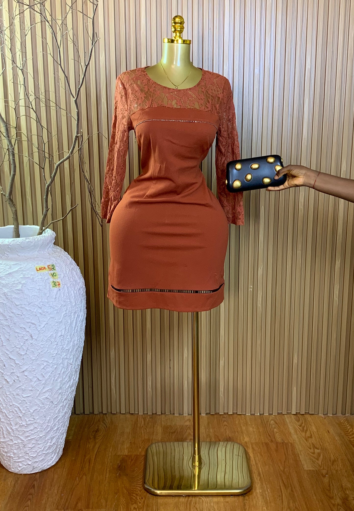 LADE52 SIZE10 Length37 corporate dress