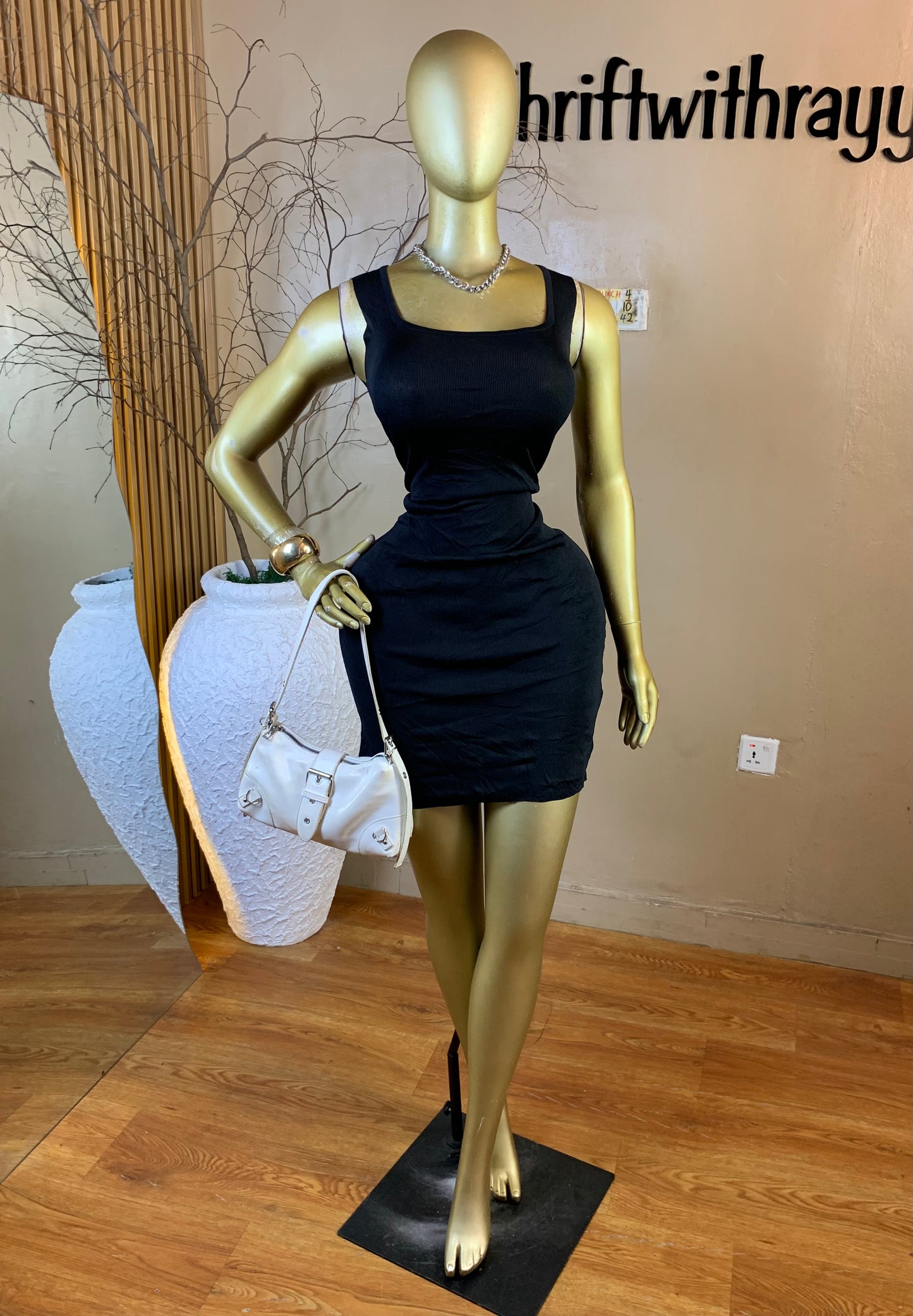 CRUNCH4 SIZE10 Length42 black dress