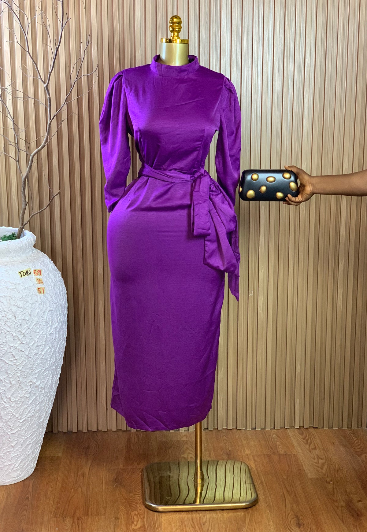 TOBI59 SIZE10 Length51 purple dress