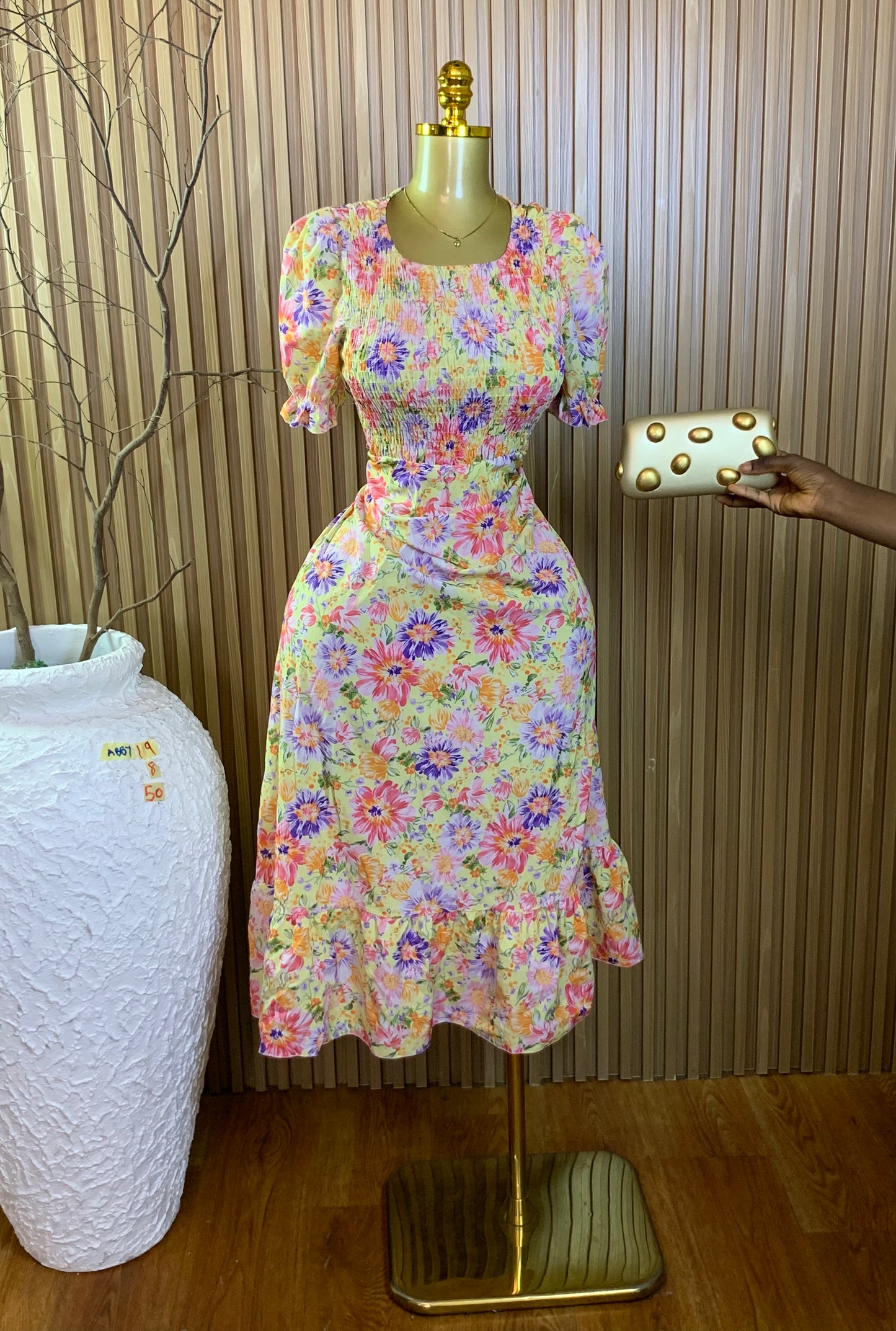 ABBY19 SIZE8 Length50 floral dress