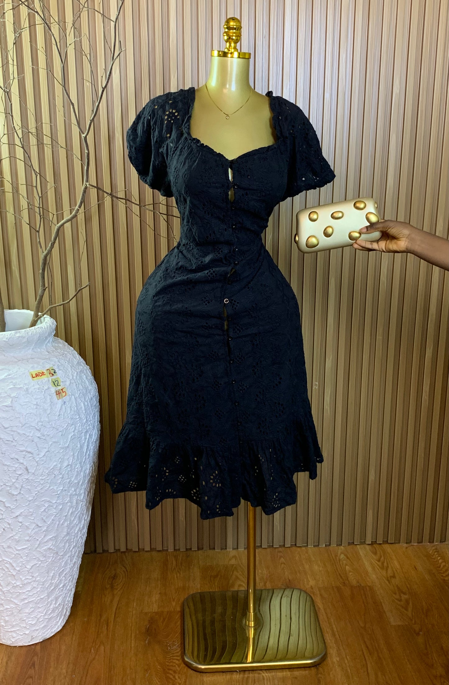 LADE32 SIZE12 Length45 black dress