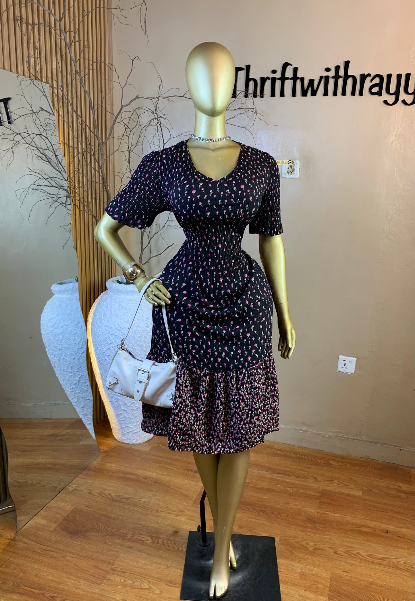 CRUNCH66 SIZE14 Length48 floral dress