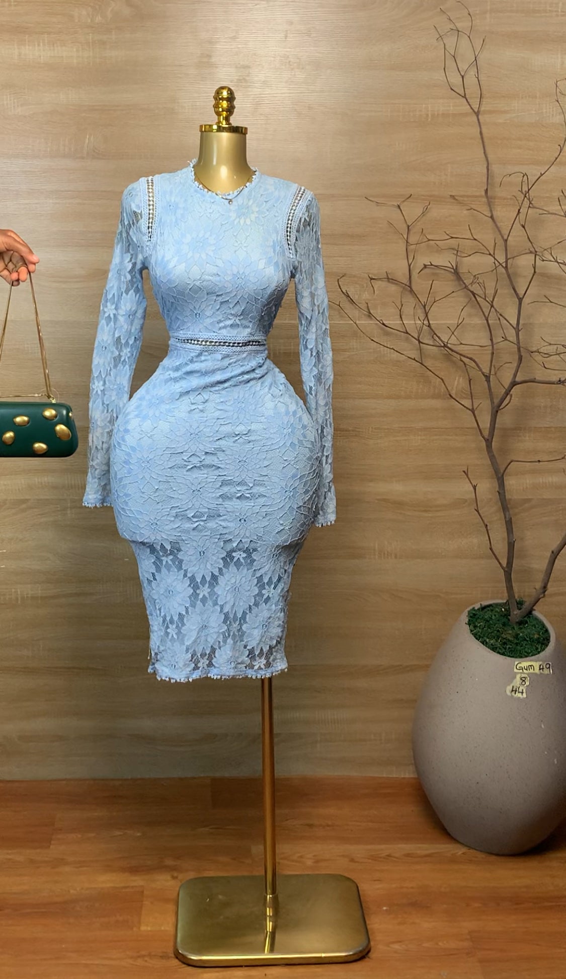 GUM49 SIZE8 Blue DRESS Length44