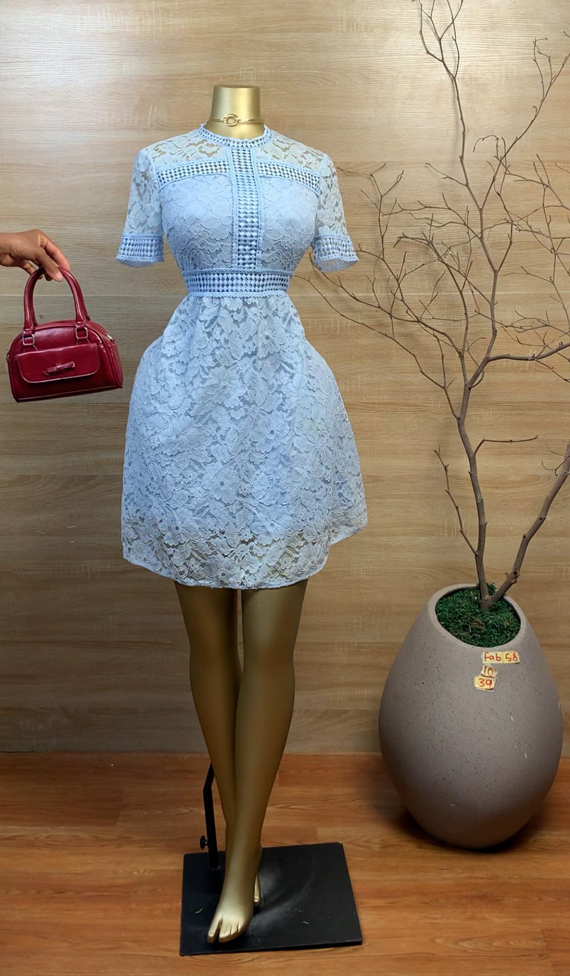 SIZE10 FAB58 Blue DRESS Length39