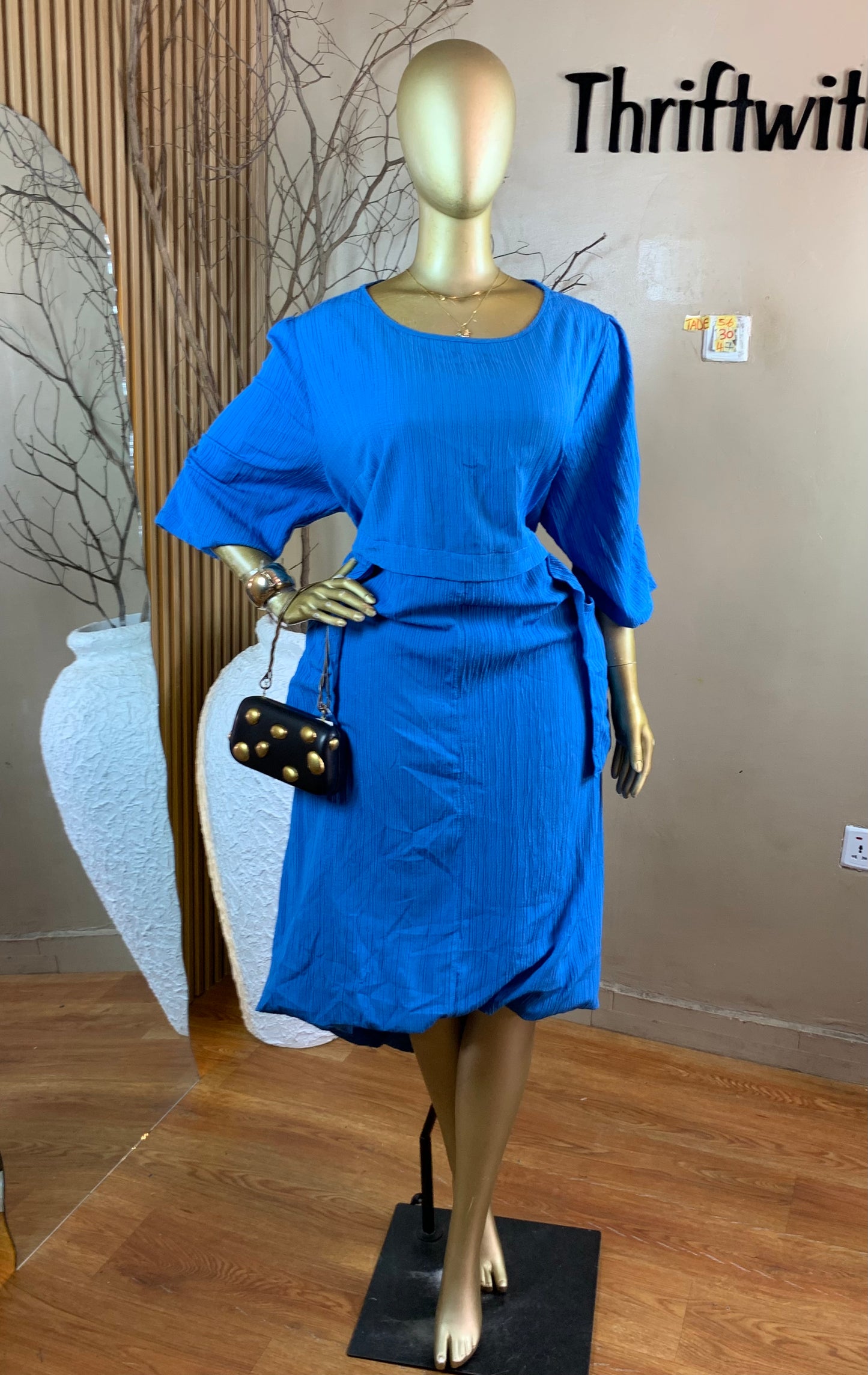 TADE56 SIZE30 Length47 Blue dress