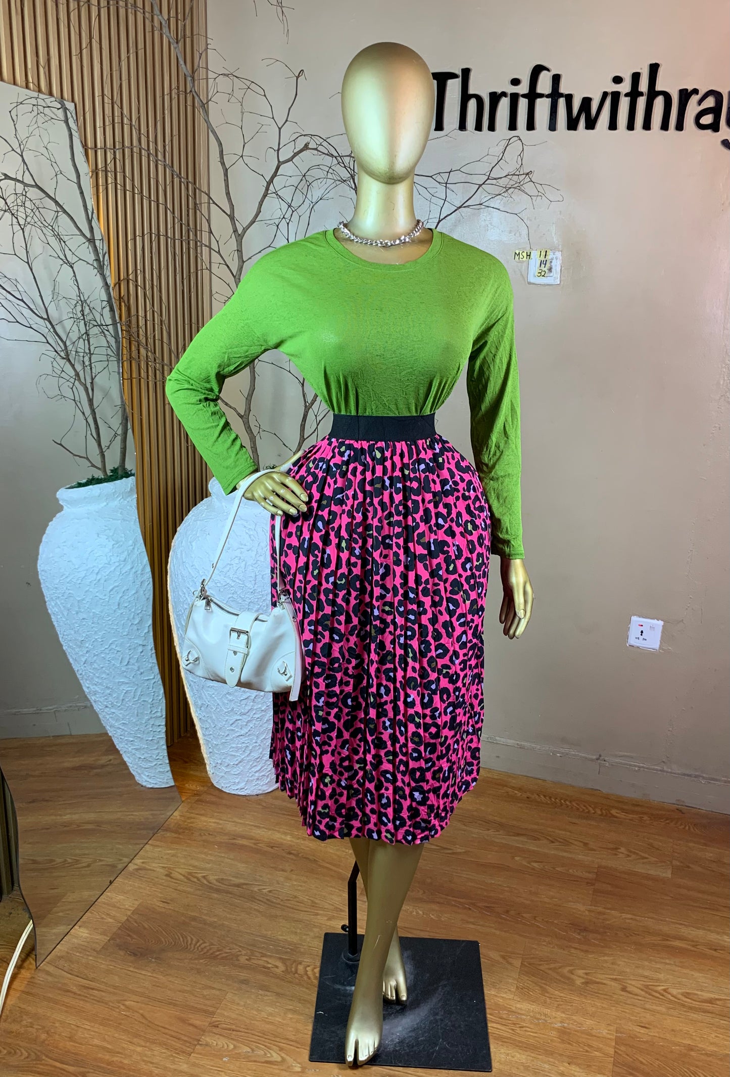 SIZE14 MSH11 GREEN MESH TOP ONLY