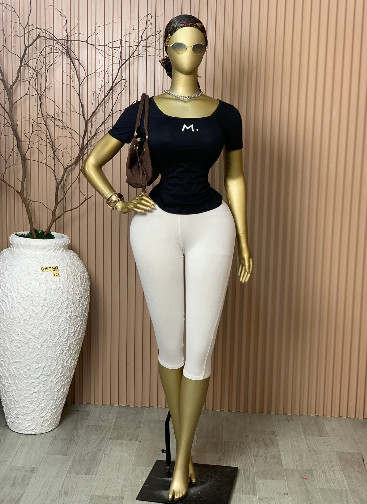 SIZE10 GLAMOUR BASIC TOP59 BLACK