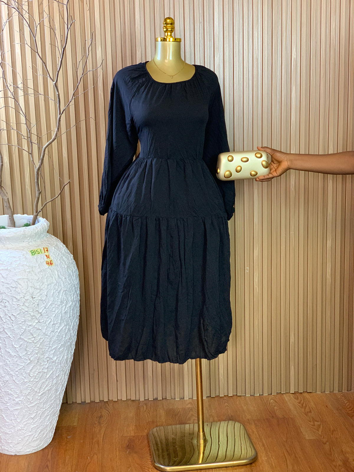 BISI17 SIZE14 Length46 black dress