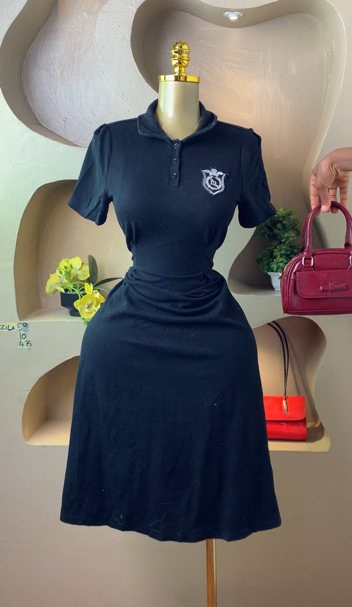 ZILA58 BLACK DRESS SIZE10 Length46
