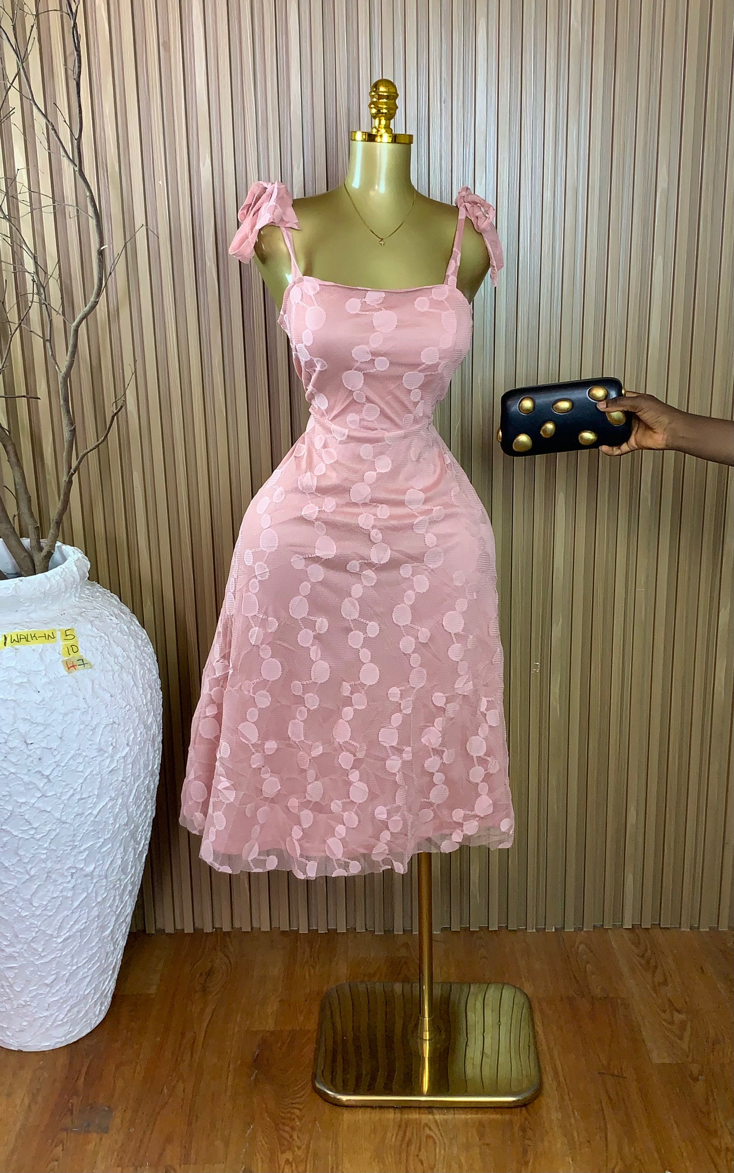 1WALK-IN5 SIZE10 Length47 pink dress