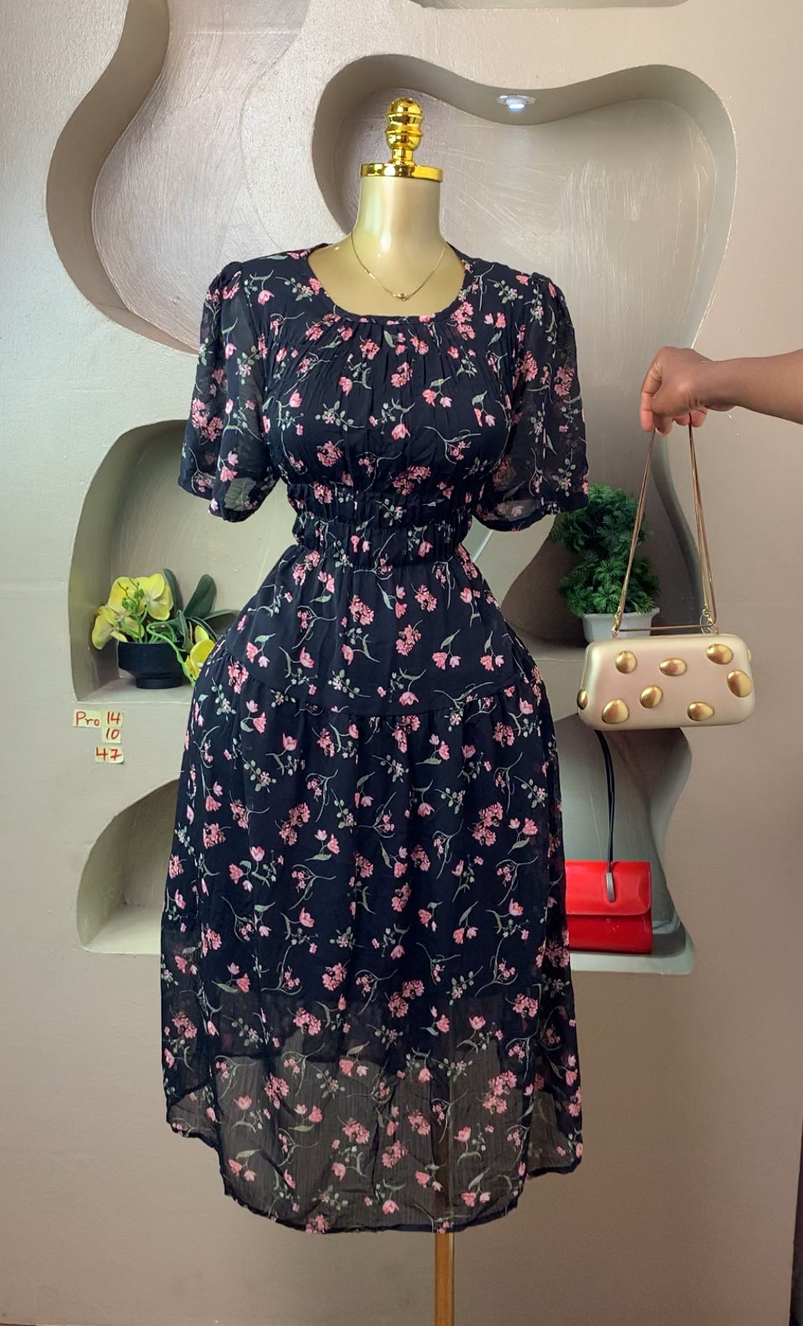 PRO14 SIZE10 Floral DRESS Length47