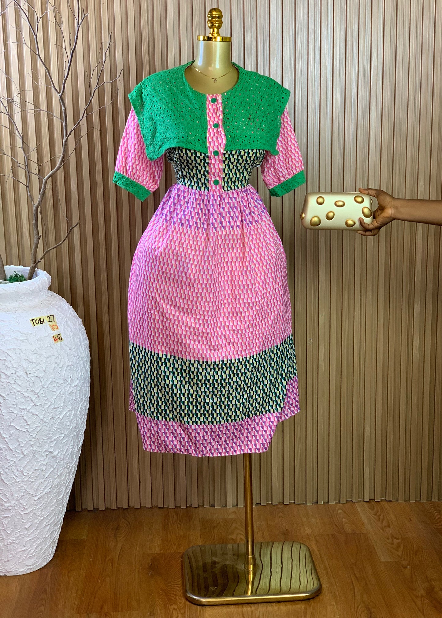 TOBI27 SIZE10 Length46 multi color dress