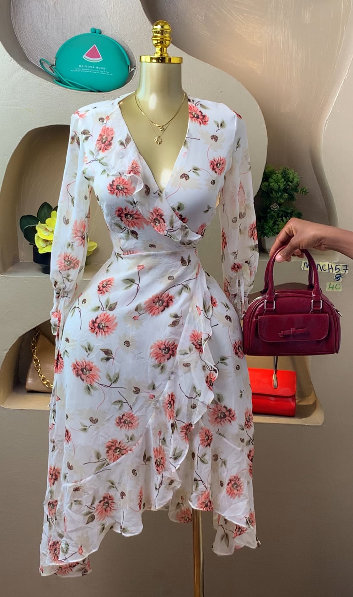 SIZE8 MUNCH57 Length40 (wrap dress)